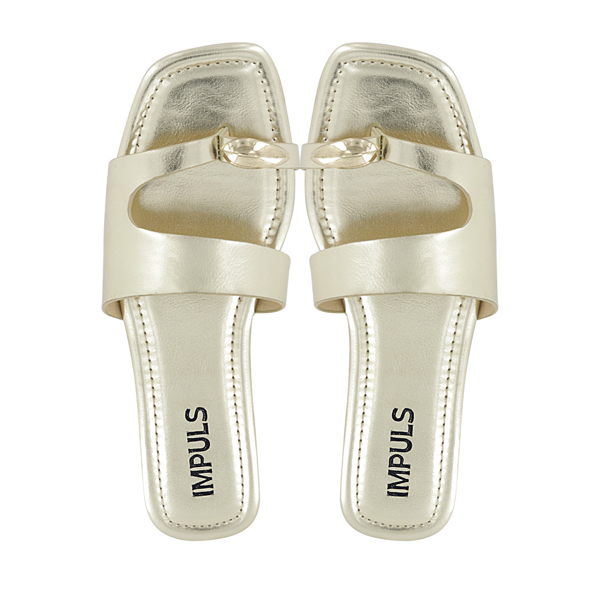 SANDALIAS FLATS MUJER AIXA26 ORO - 5