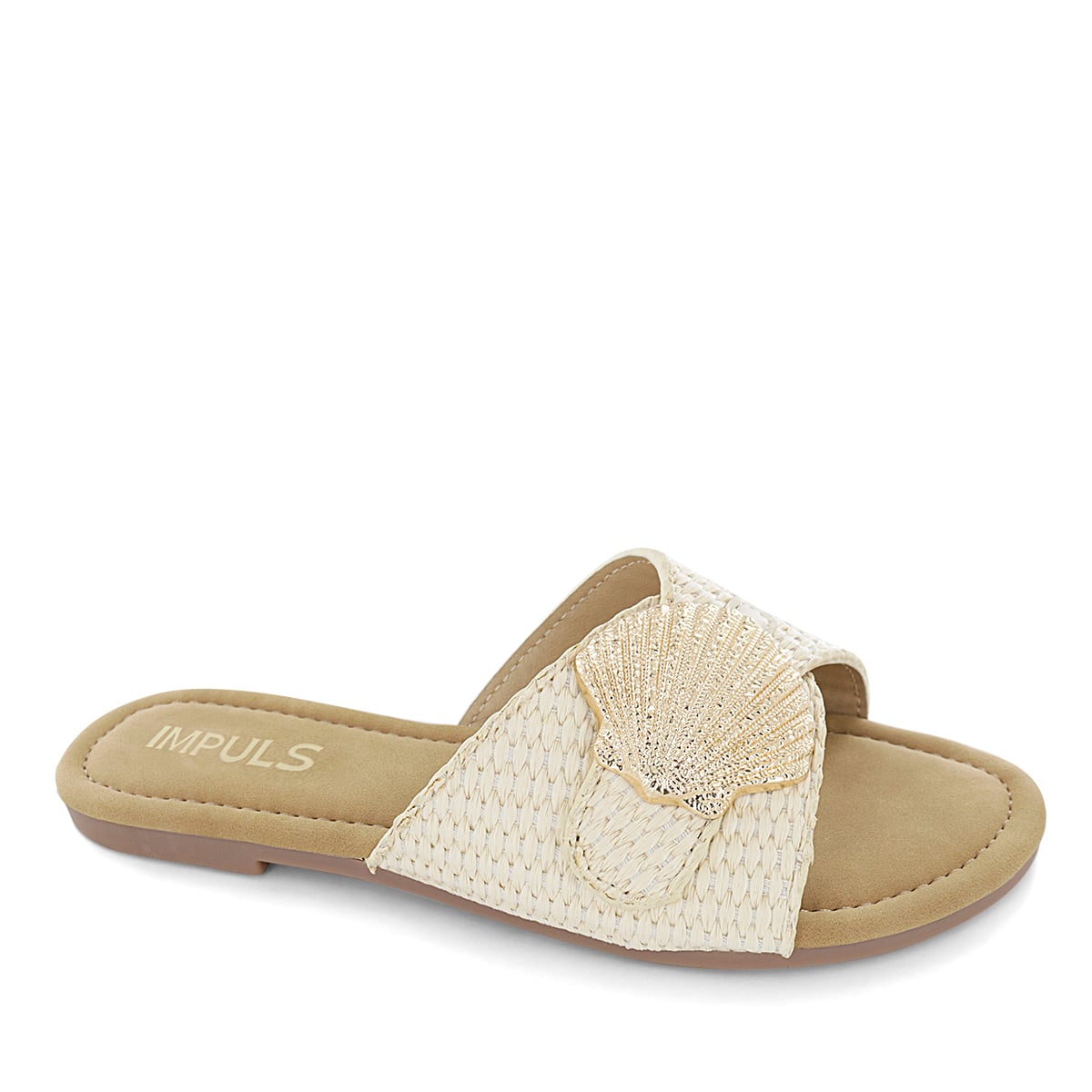 SANDALIAS FLATS MUJER AIXA33 BEIGE - 1