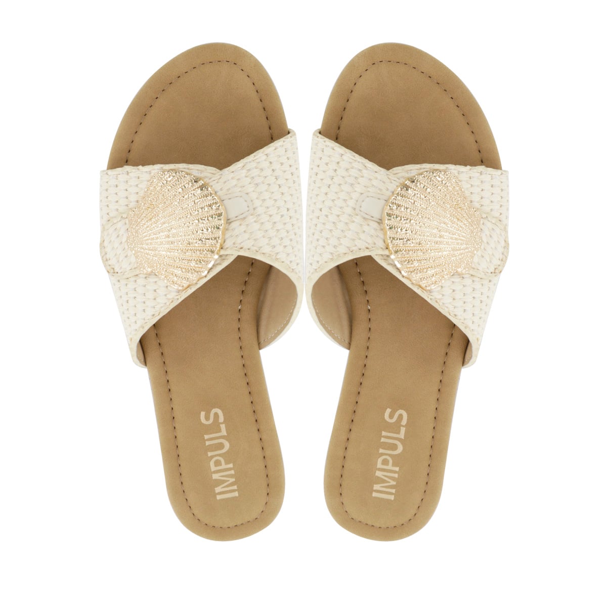 SANDALIAS FLATS MUJER AIXA33 BEIGE - 5