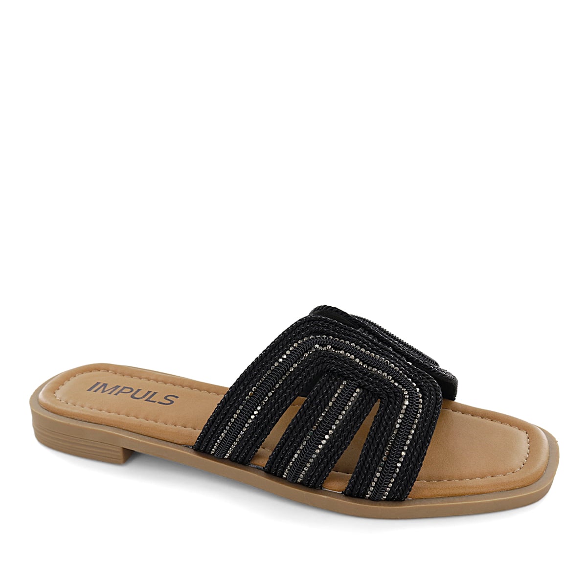 SANDALIAS FLATS MUJER AIXA32 NEGRO - 1