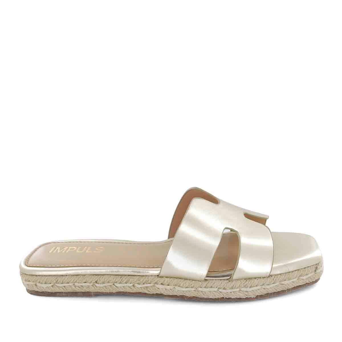 SANDALIAS FLATS MUJER MEI03 ORO - 2