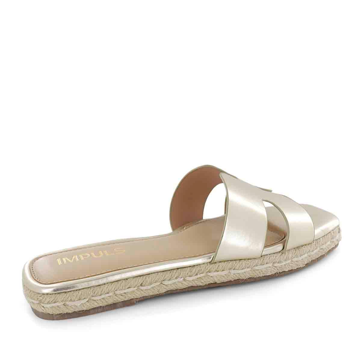 SANDALIAS FLATS MUJER MEI03 ORO - 3