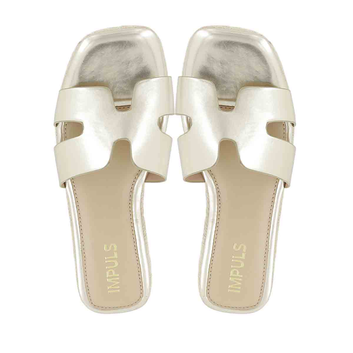 SANDALIAS FLATS MUJER MEI03 ORO - 5