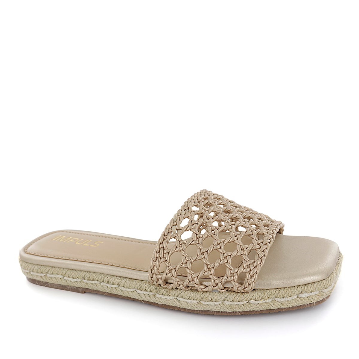 SANDALIAS FLATS MUJER MEI04 ORO - 1