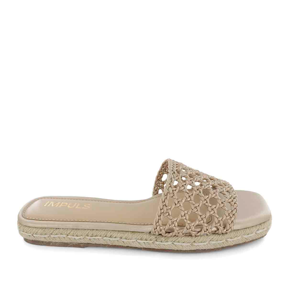 SANDALIAS FLATS MUJER MEI04 ORO - 2