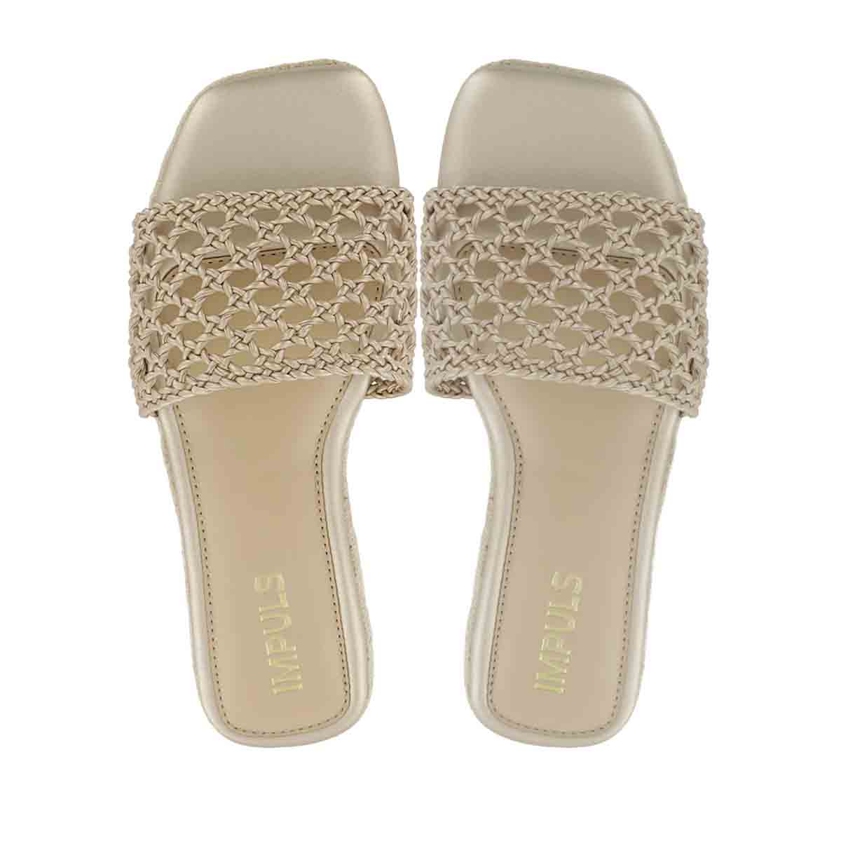 SANDALIAS FLATS MUJER MEI04 ORO - 5