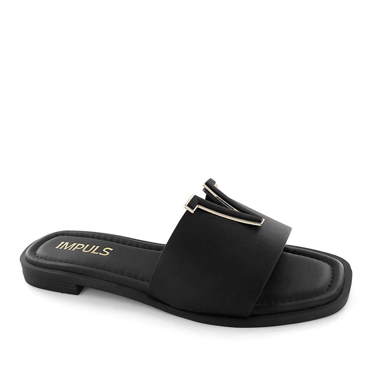 SANDALIAS FLATS MUJER AIXA24 NEGRO - 1