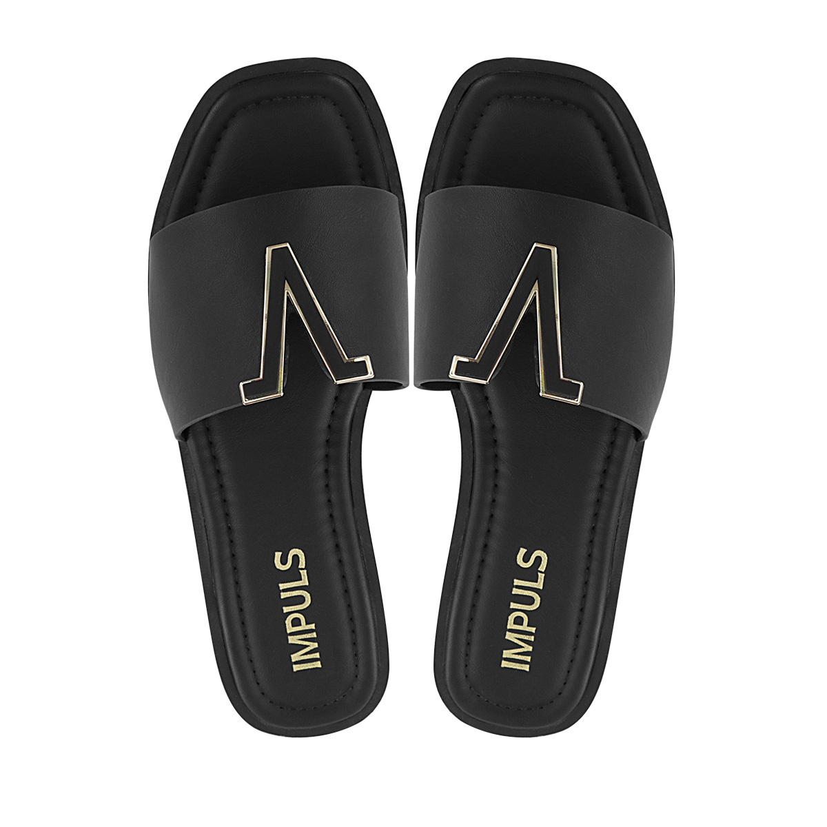 SANDALIAS FLATS MUJER AIXA24 NEGRO - 5