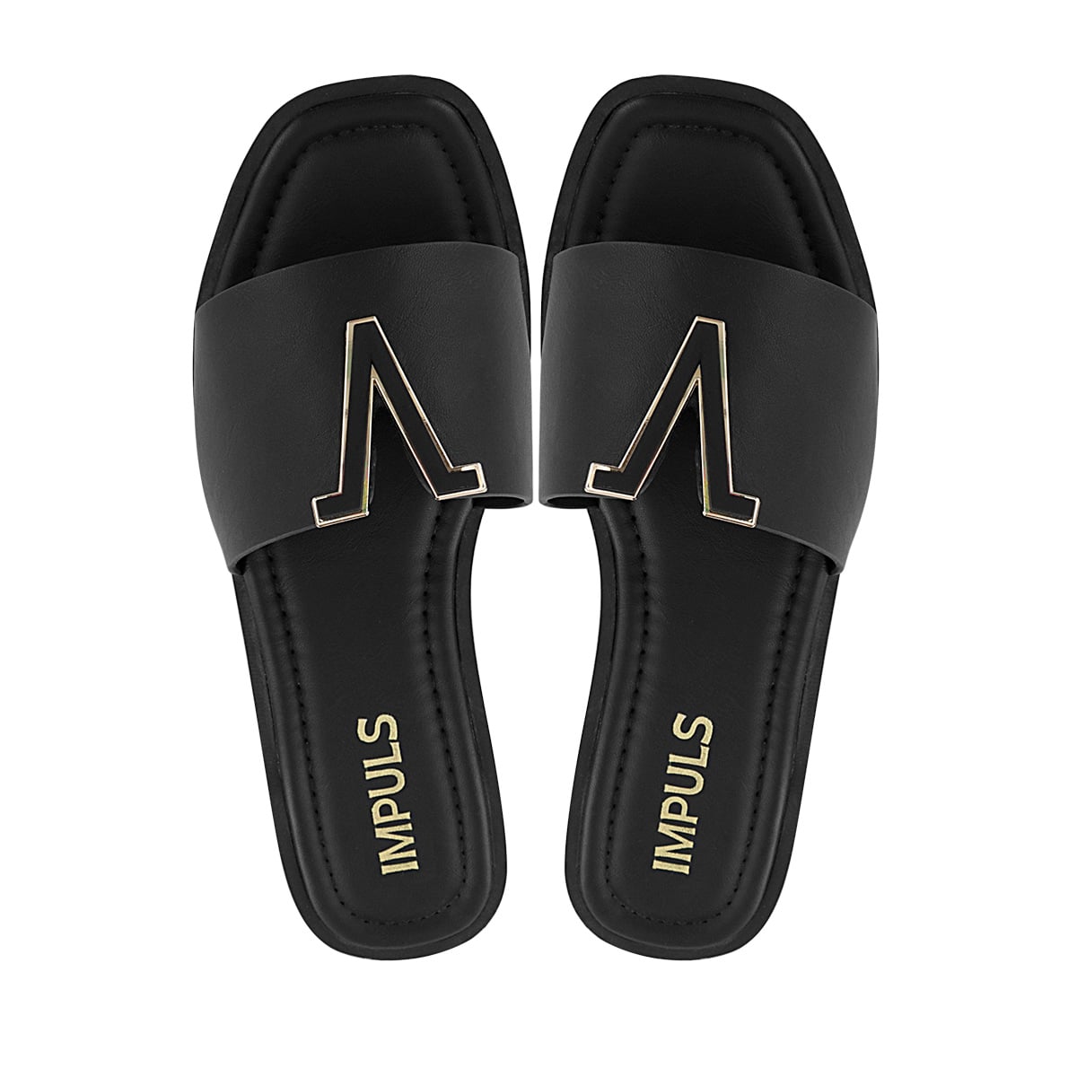 SANDALIAS FLATS MUJER AIXA24 NEGRO - 5
