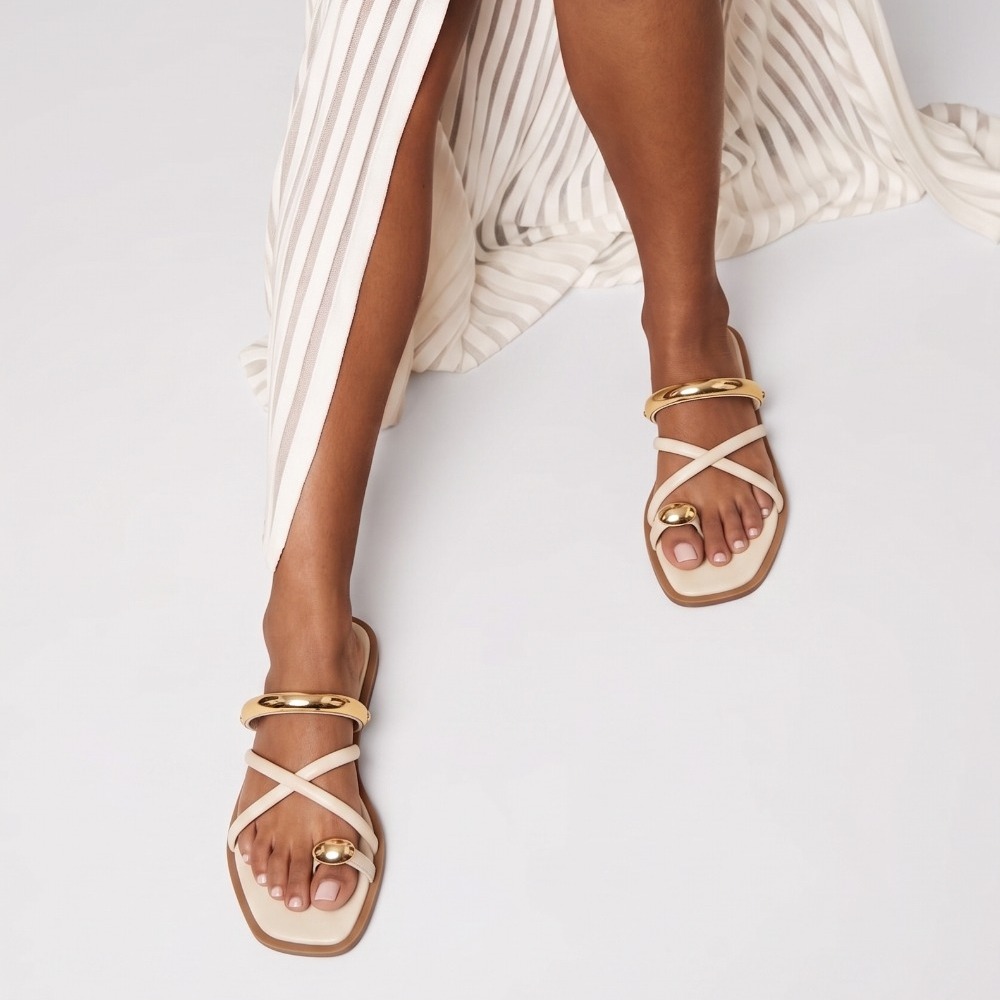 SANDALIAS FLATS MUJER AIXA31 HIELO - 1
