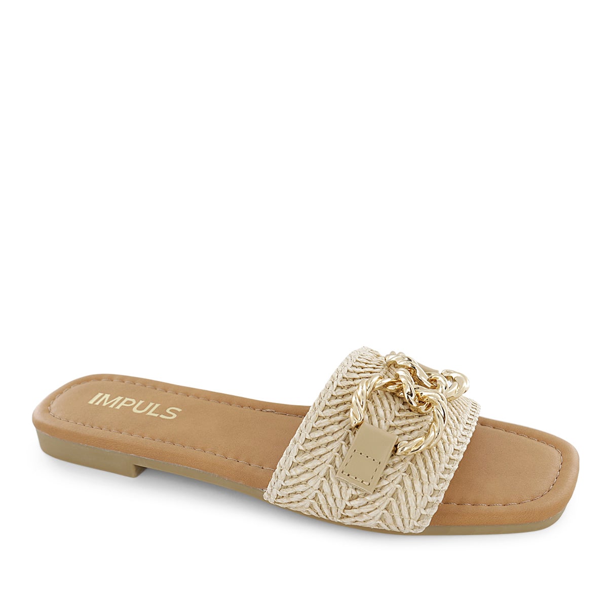 SANDALIAS FLATS MUJER AIXA27 BEIGE - 1