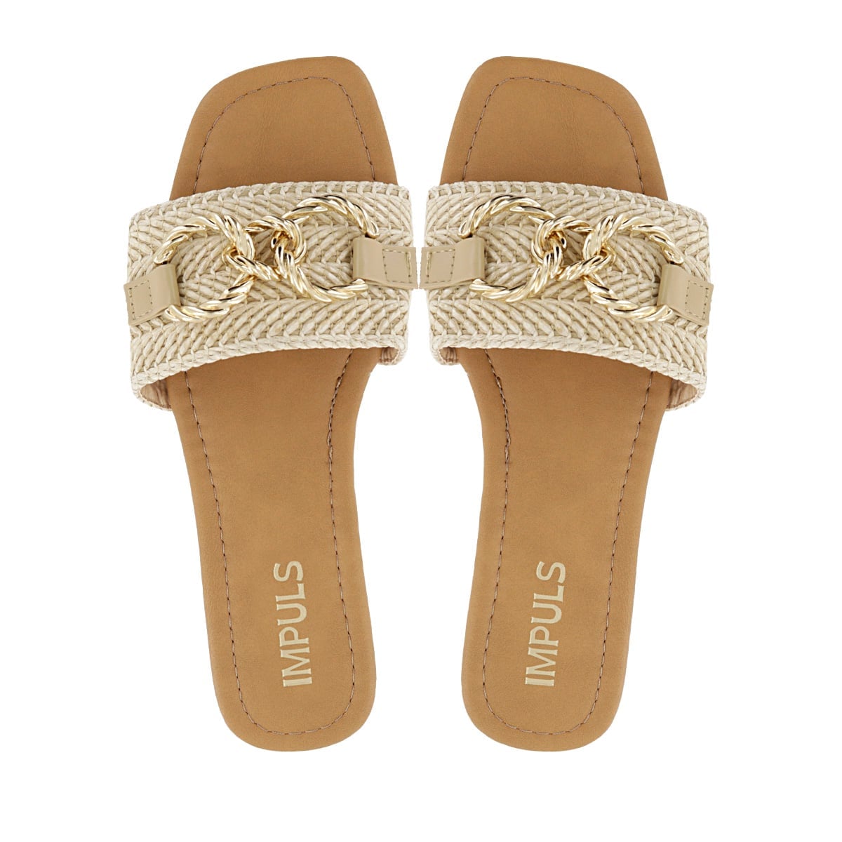 SANDALIAS FLATS MUJER AIXA27 BEIGE - 5
