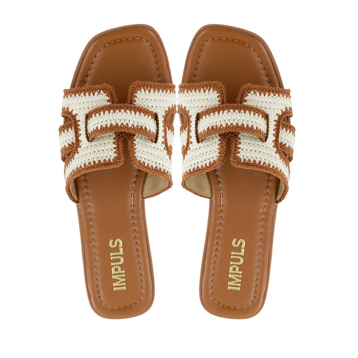 SANDALIAS FLATS MUJER AIXA21 CARAMELO - 5