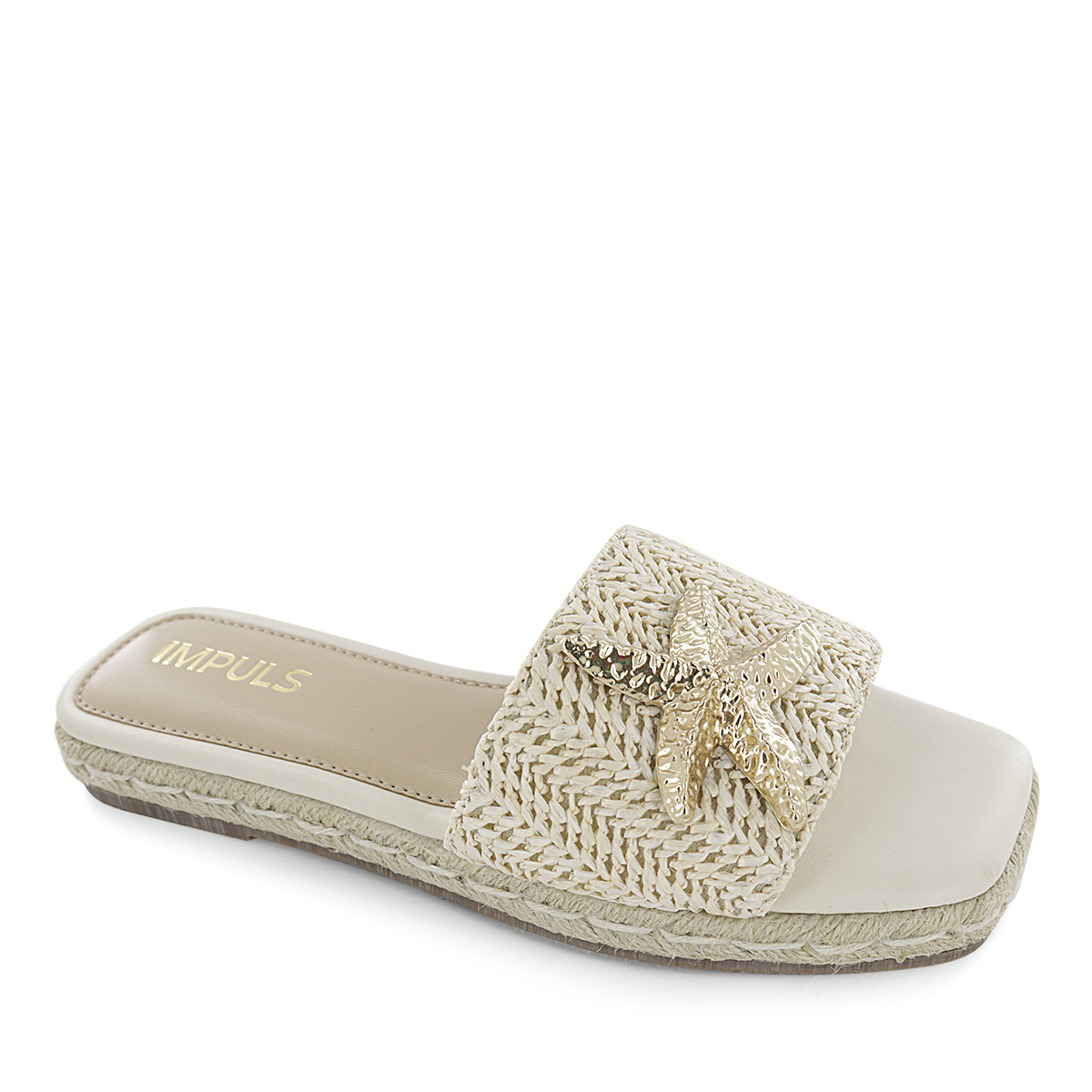 SANDALIAS FLATS MUJER MEI05 BEIGE - 1