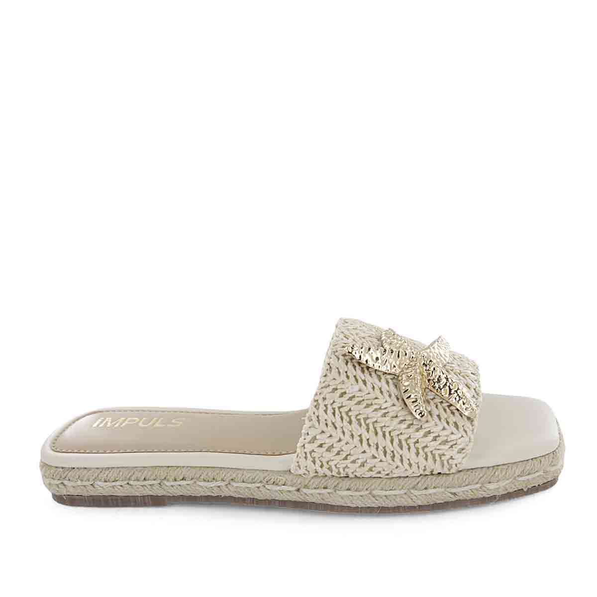 SANDALIAS FLATS MUJER MEI05 BEIGE - 2