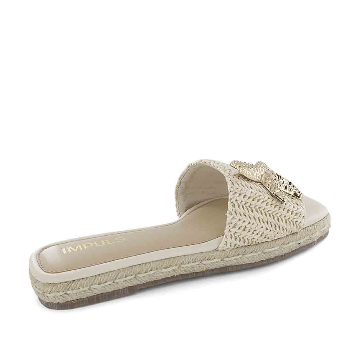 SANDALIAS FLATS MUJER MEI05 BEIGE - 3