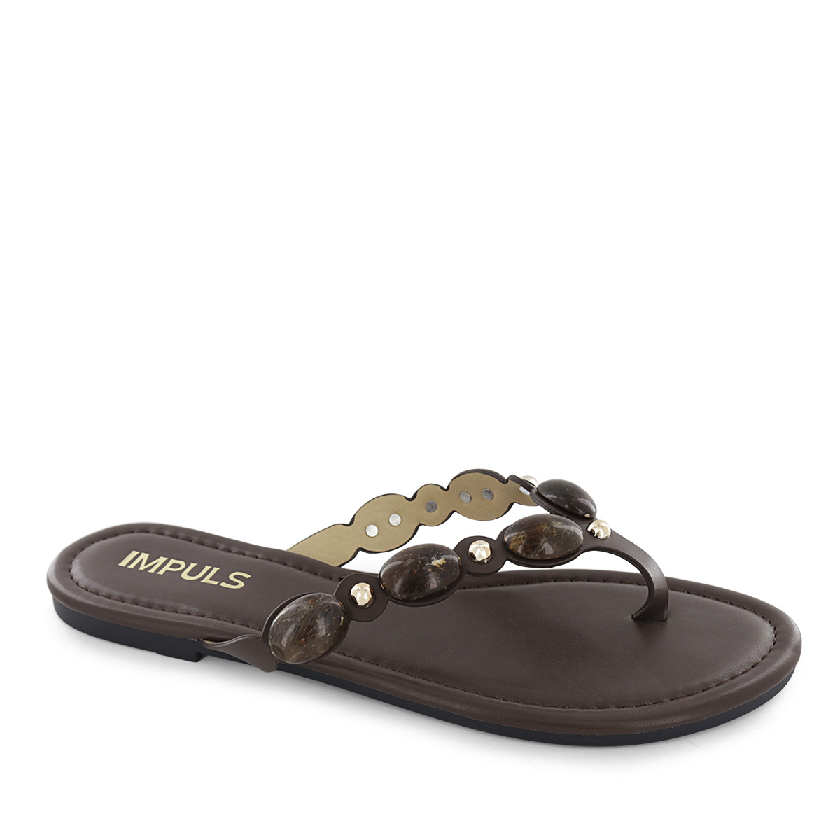 SANDALIAS FLATS MUJER AIXA35 CHOCOLATE - 1