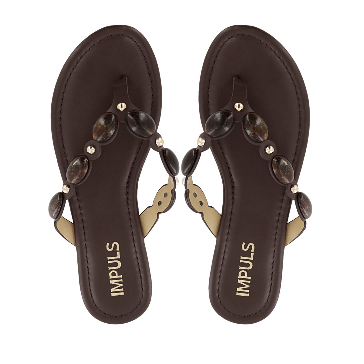 SANDALIAS FLATS MUJER AIXA35 CHOCOLATE - 5