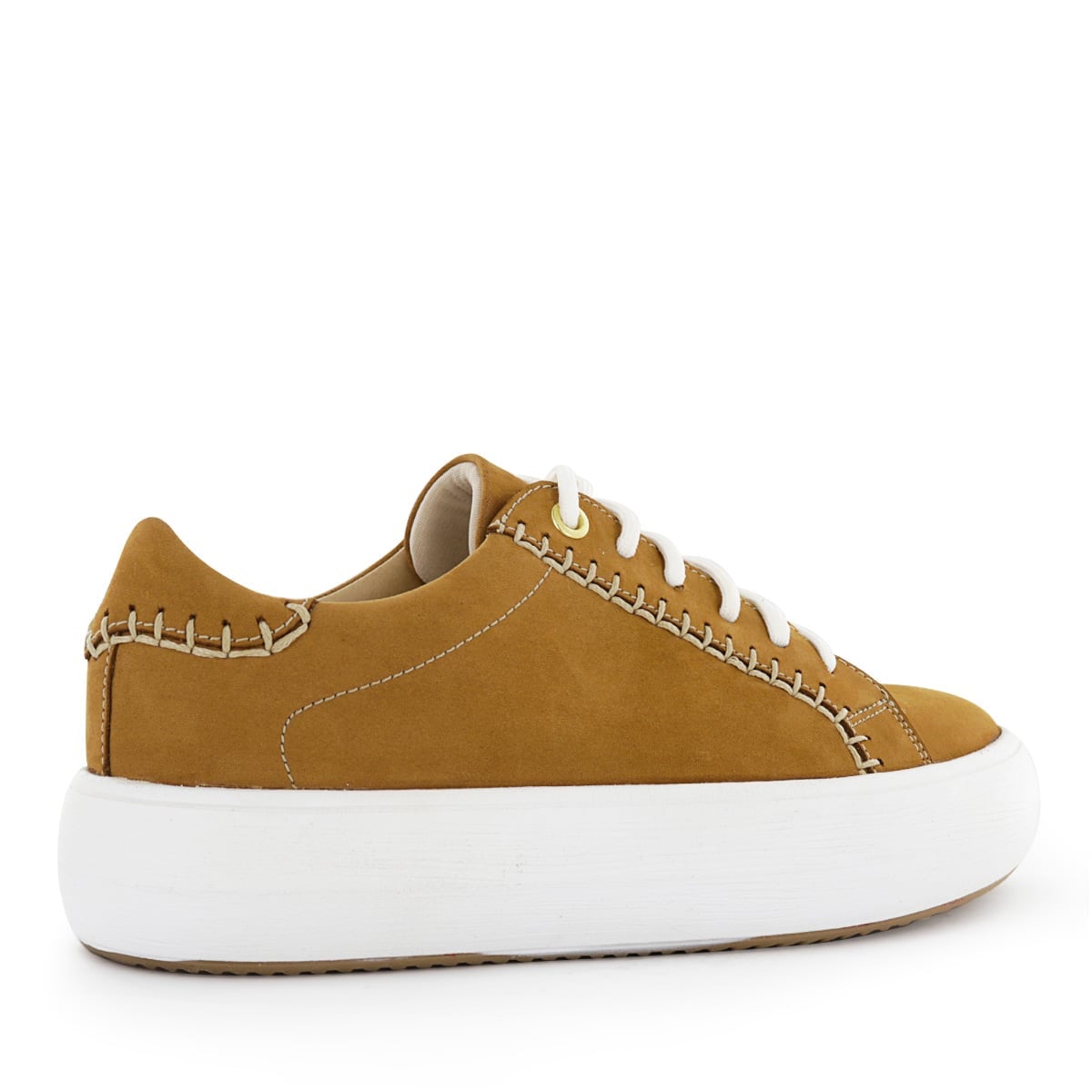 ZAPATILLAS CUERO MUJER ALEKSA05 MOSTAZA - 3