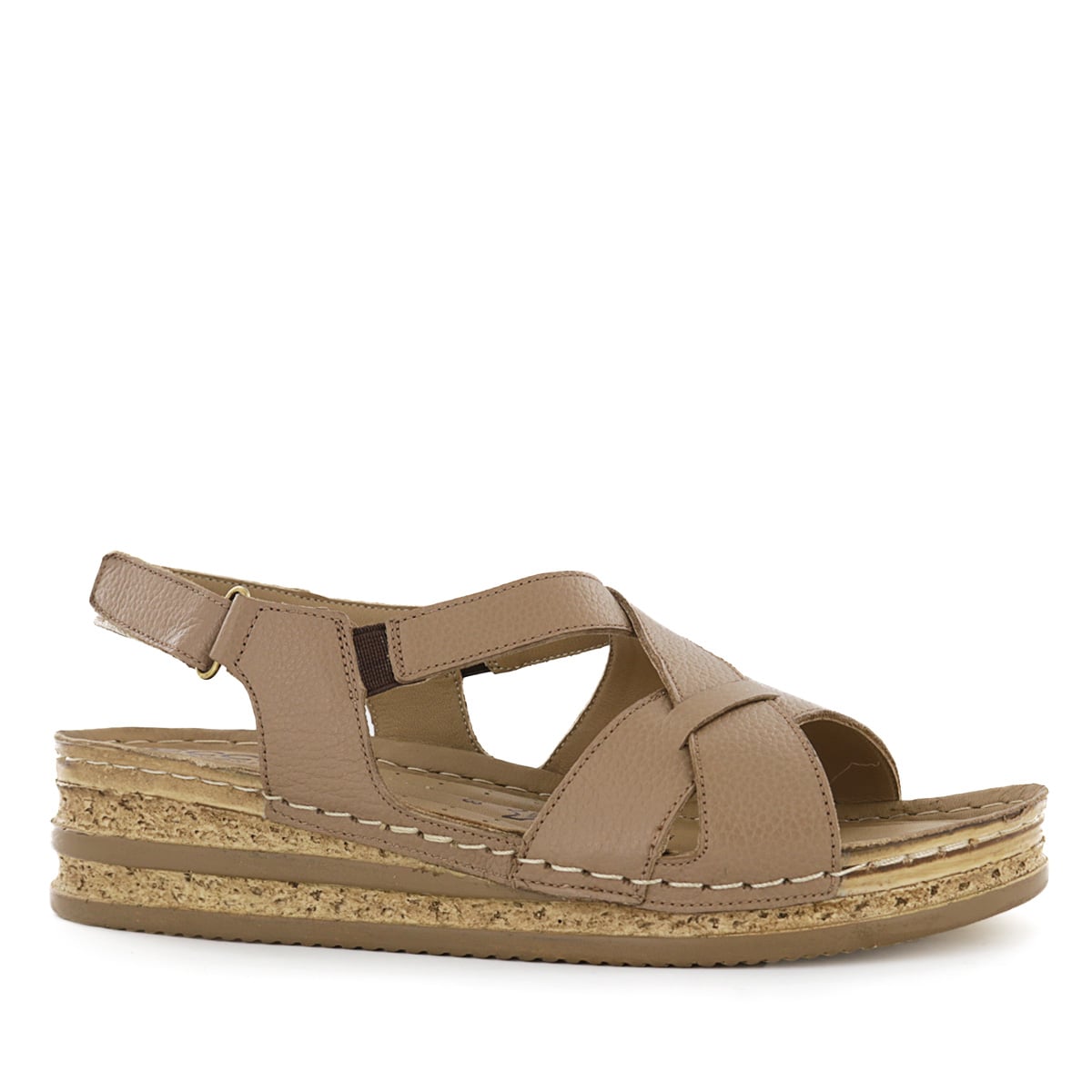 SANDALIAS CUERO MUJER HILDA02 COCOA - 1