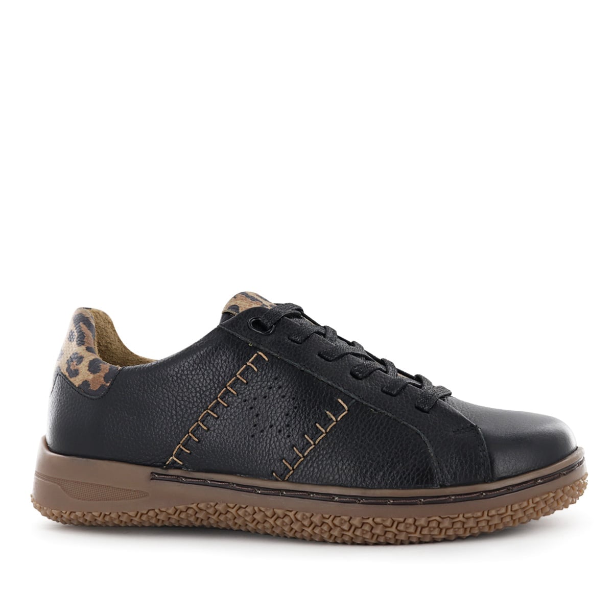 ZAPATILLAS CUERO MUJER MULAN05 NEGRO - 1