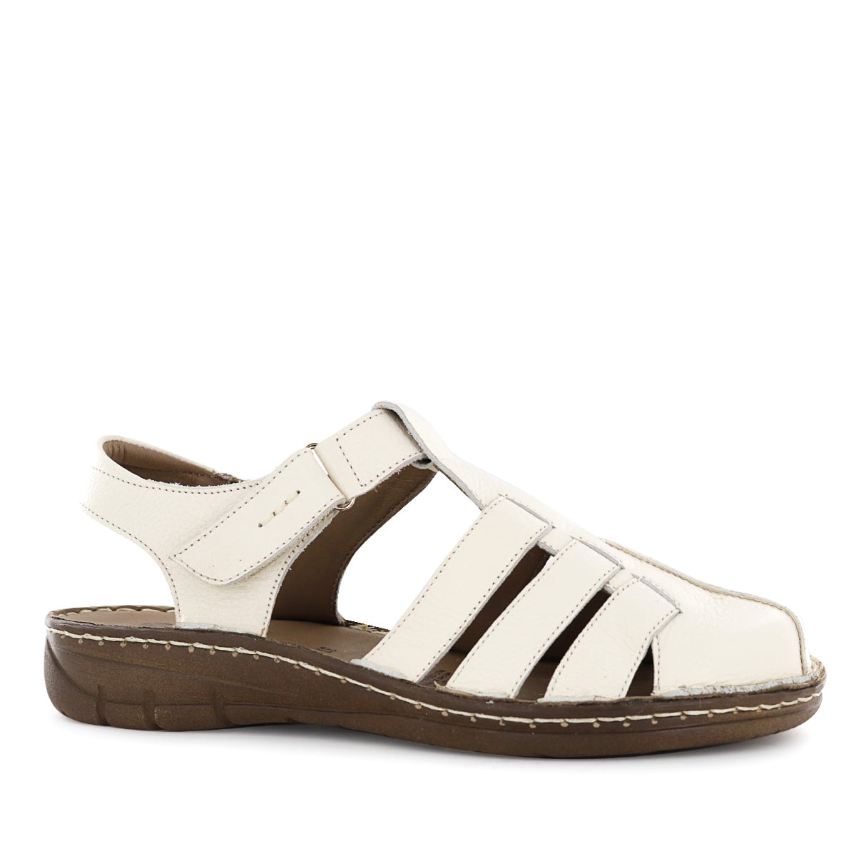 SANDALIAS CUERO MUJER BONNIE06 MARFIL - 1
