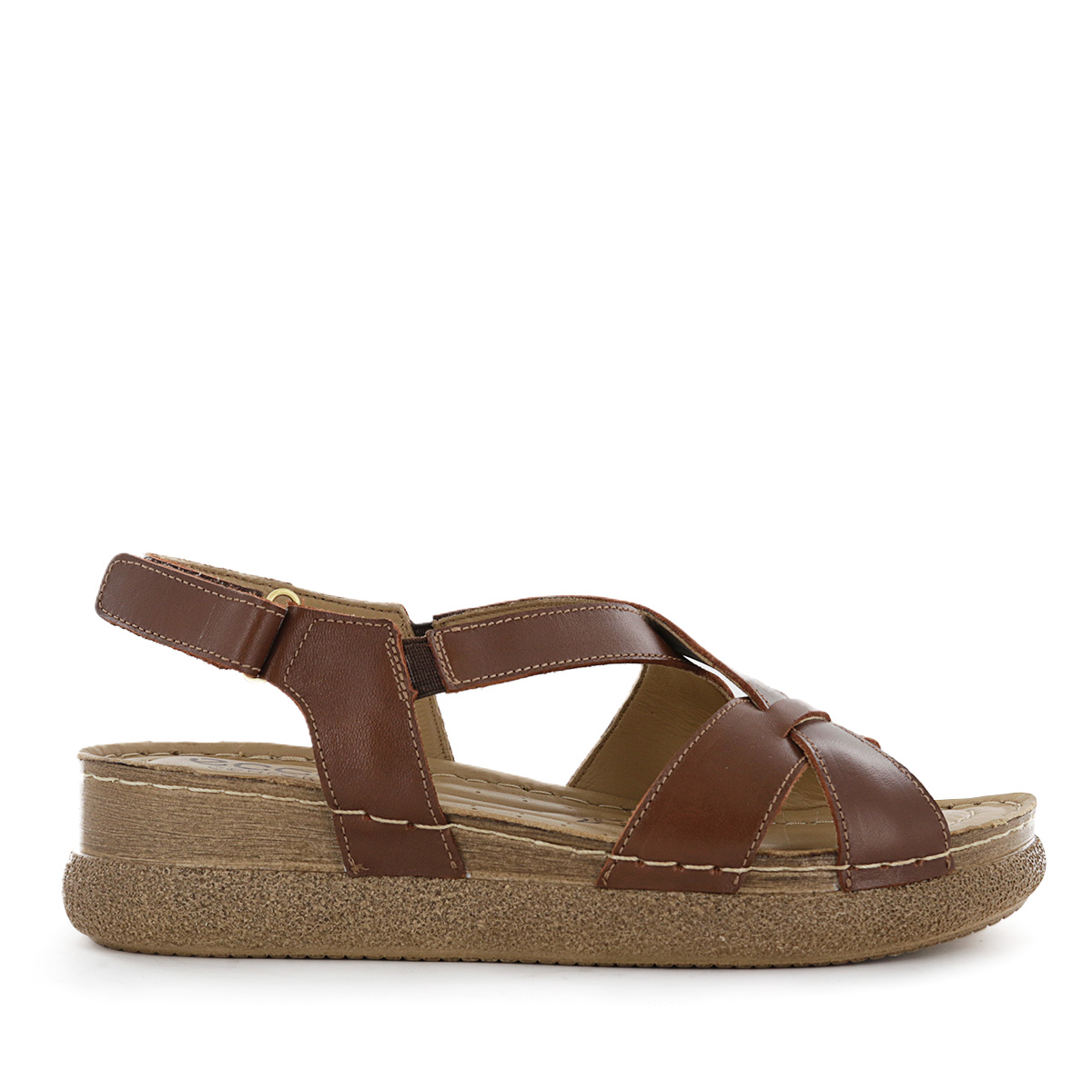 SANDALIAS CUERO MUJER OTESSA05 CASTAÑO - 2