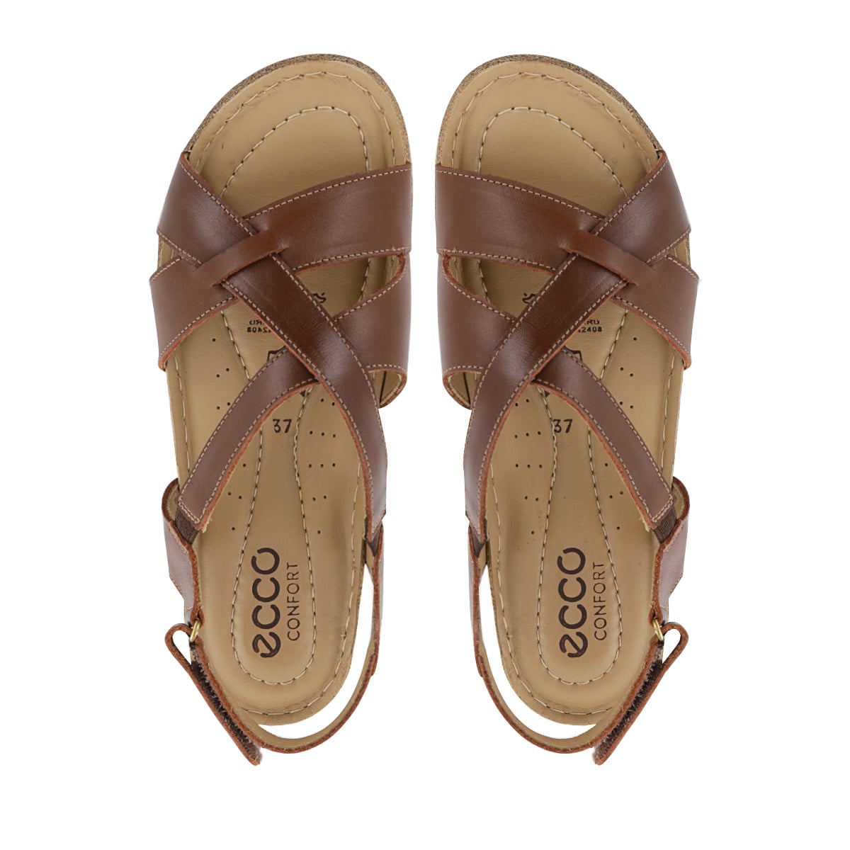 SANDALIAS CUERO MUJER OTESSA05 CASTAÑO - 5