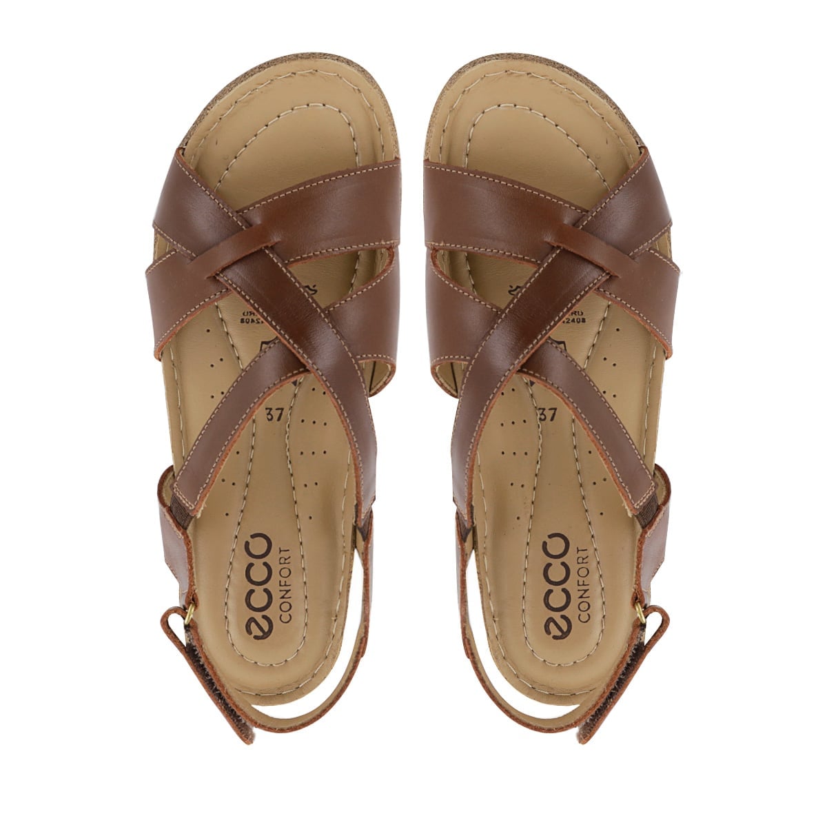 SANDALIAS CUERO MUJER OTESSA05 CASTAÑO - 5