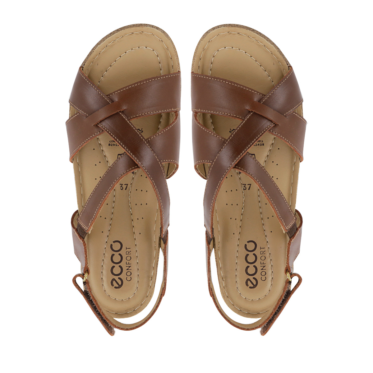 SANDALIAS CUERO MUJER OTESSA05 CASTAÑO - 5