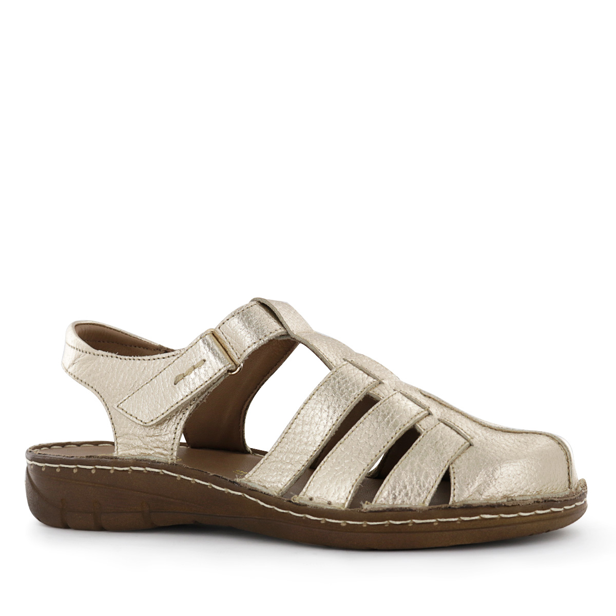 SANDALIAS CUERO MUJER BONNIE06 ORO - 1