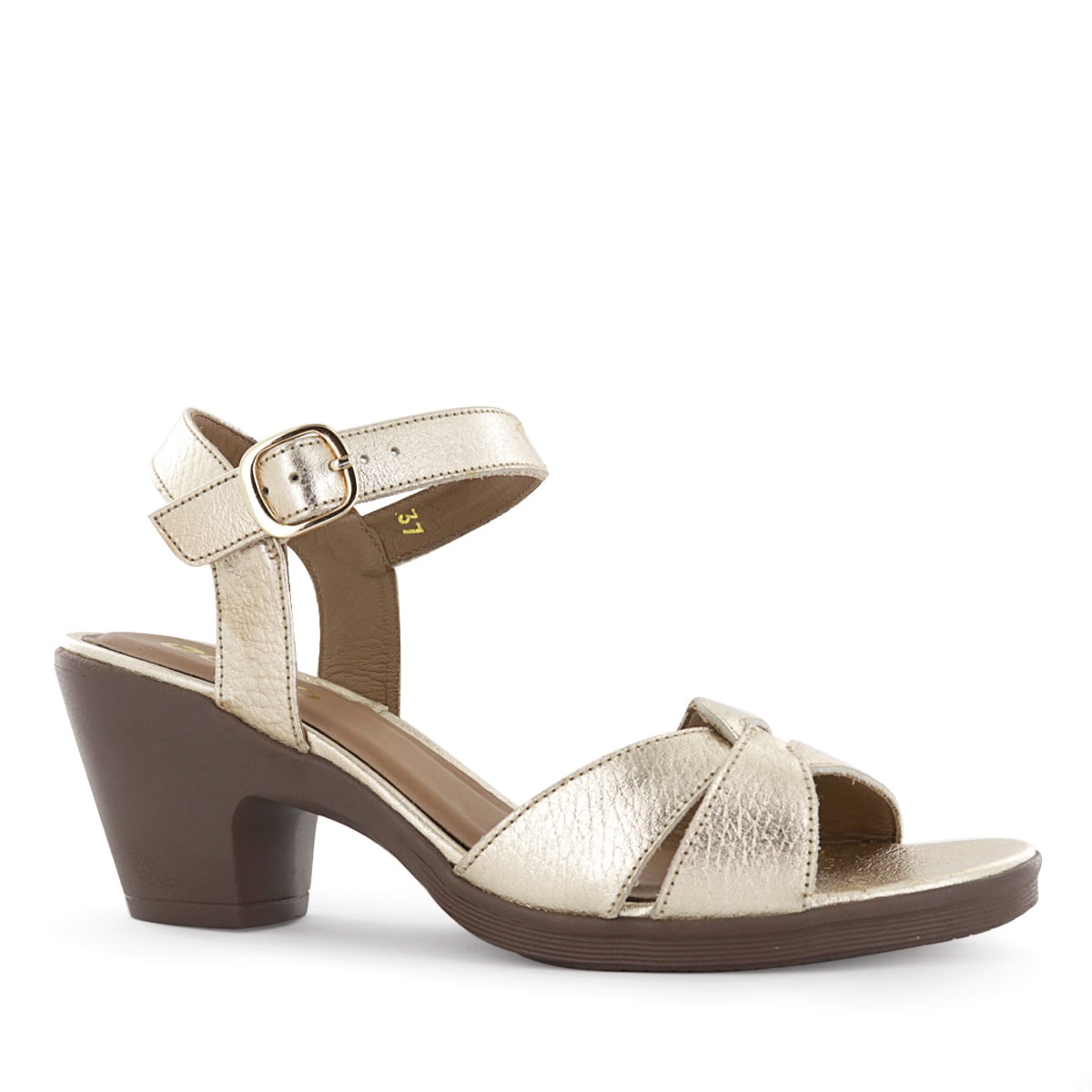 SANDALIAS CUERO MUJER NATALIE66 ORO - 1