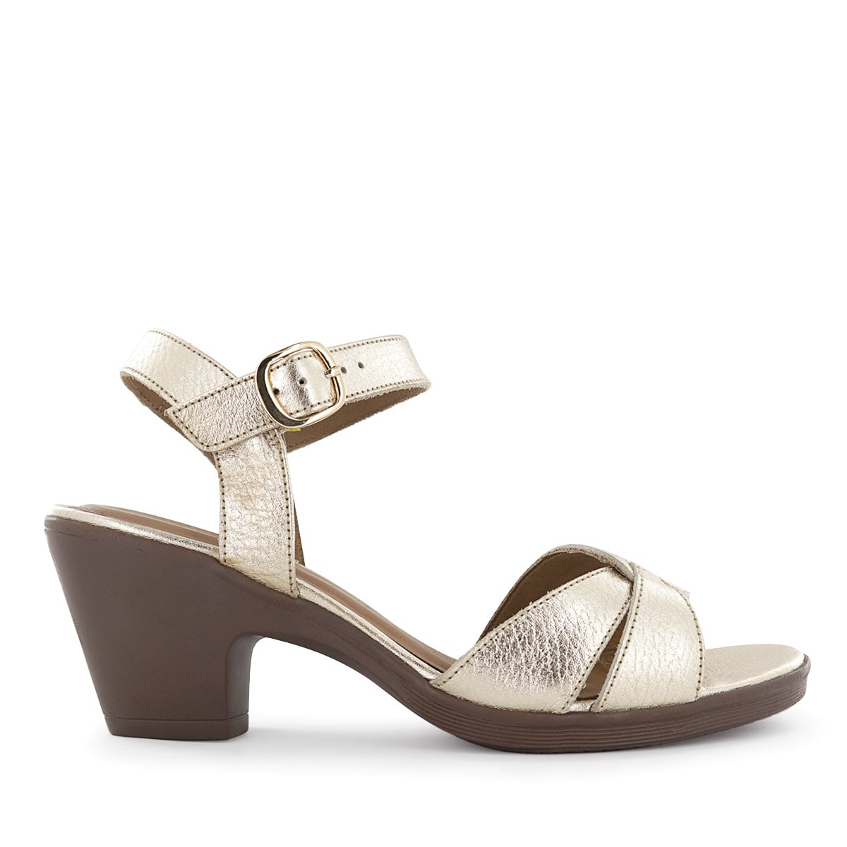 SANDALIAS CUERO MUJER NATALIE66 ORO - 2