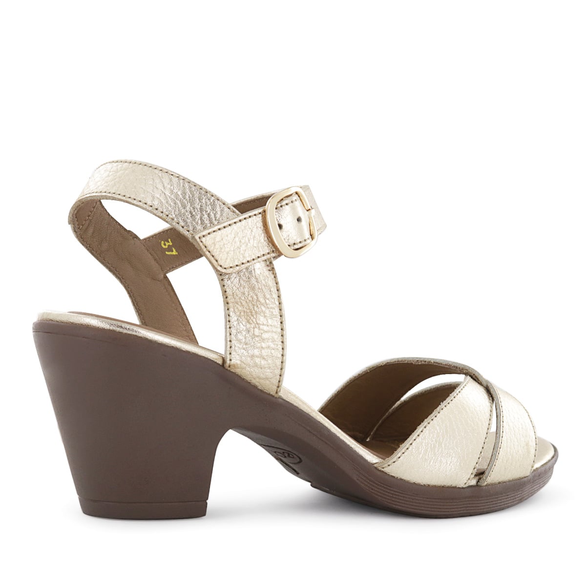 SANDALIAS CUERO MUJER NATALIE66 ORO - 3