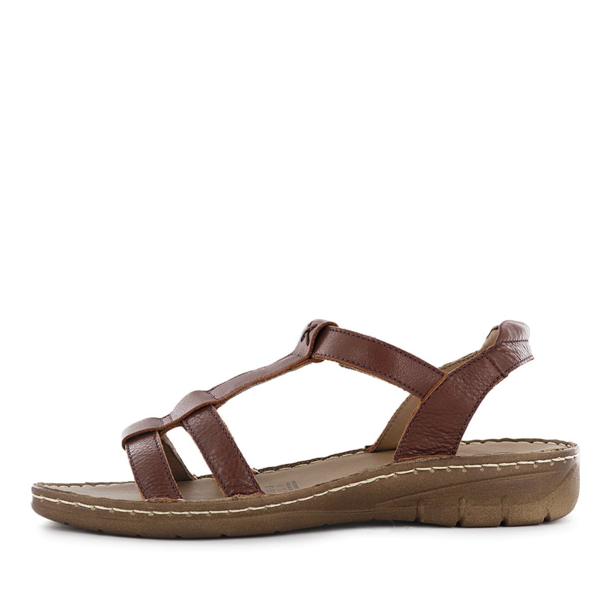 SANDALIAS CUERO MUJER BONNIE03 CASTAÑO - 4
