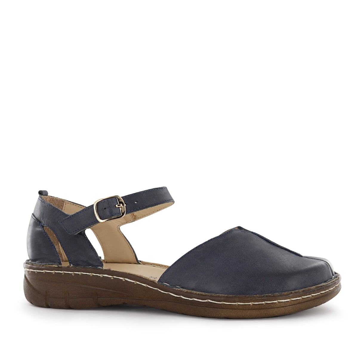 SLIP ON CUERO MUJER BONNIE08 AZUL - 1