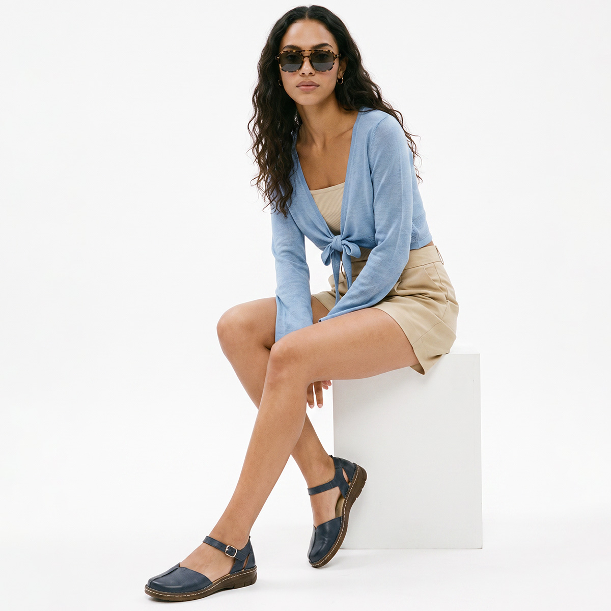 SLIP ON CUERO MUJER BONNIE08 AZUL - 2