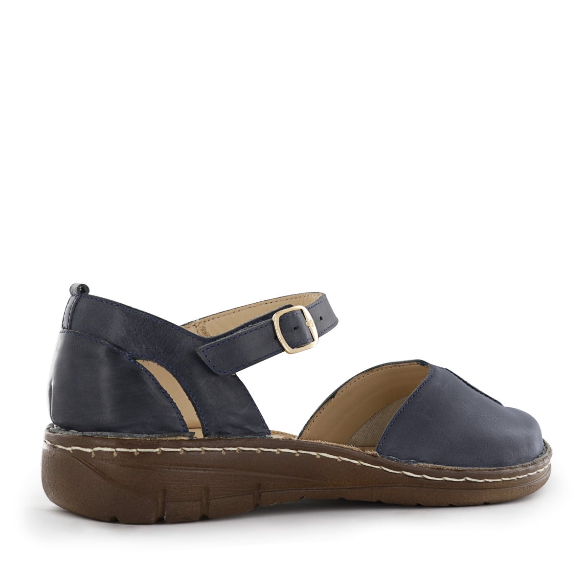 SLIP ON CUERO MUJER BONNIE08 AZUL - 3