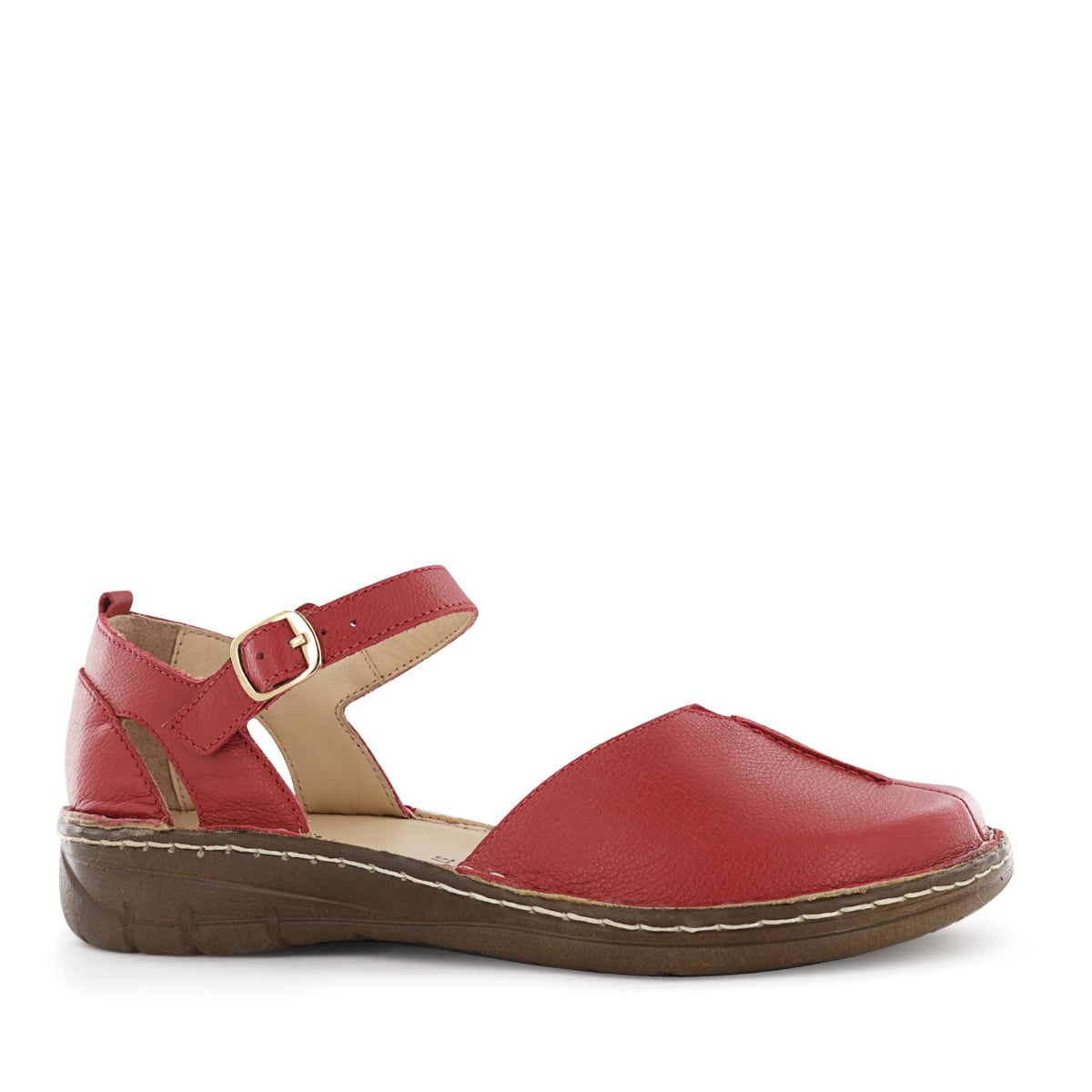SLIP ON CUERO MUJER BONNIE08 ROJO - 1
