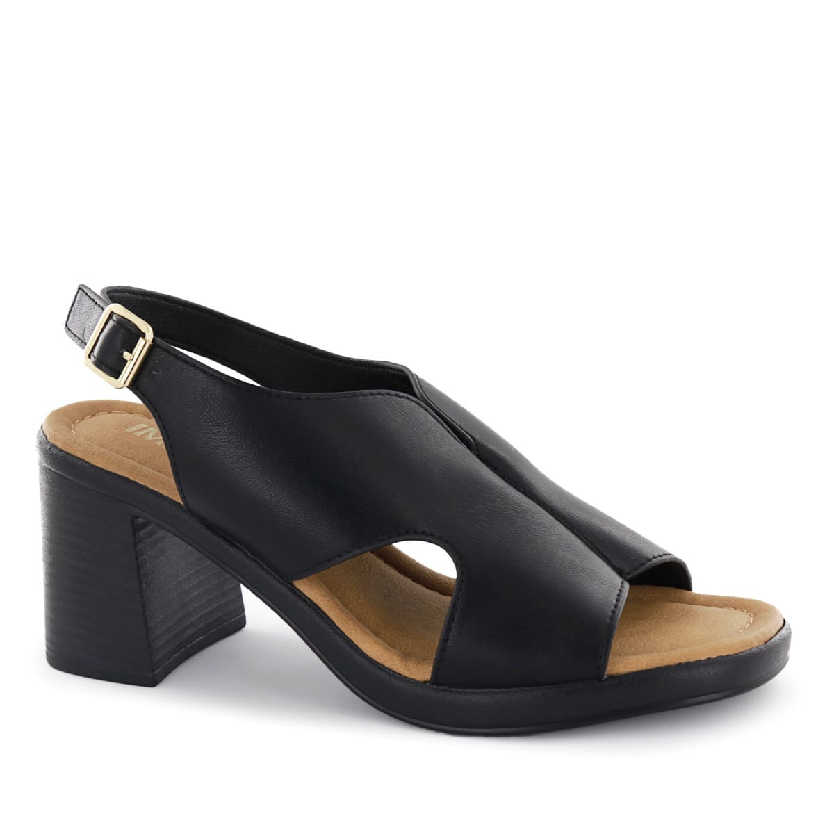 SANDALIAS TACO MUJER HALSEY02 NEGRO - 1