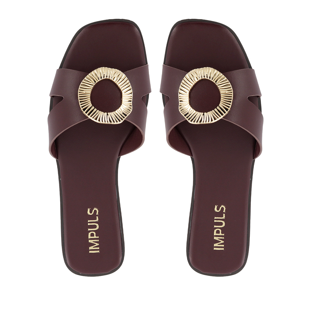 SANDALIAS FLATS MUJER DAIRA08 VINO - 5