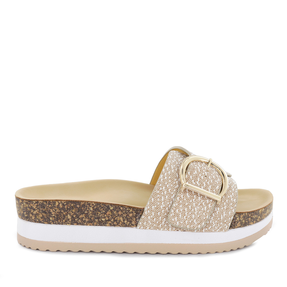 SANDALIAS CUÑA MUJER YOKO30 ORO - 2