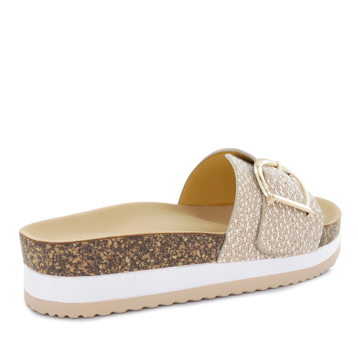 SANDALIAS CUÑA MUJER YOKO30 ORO - 3