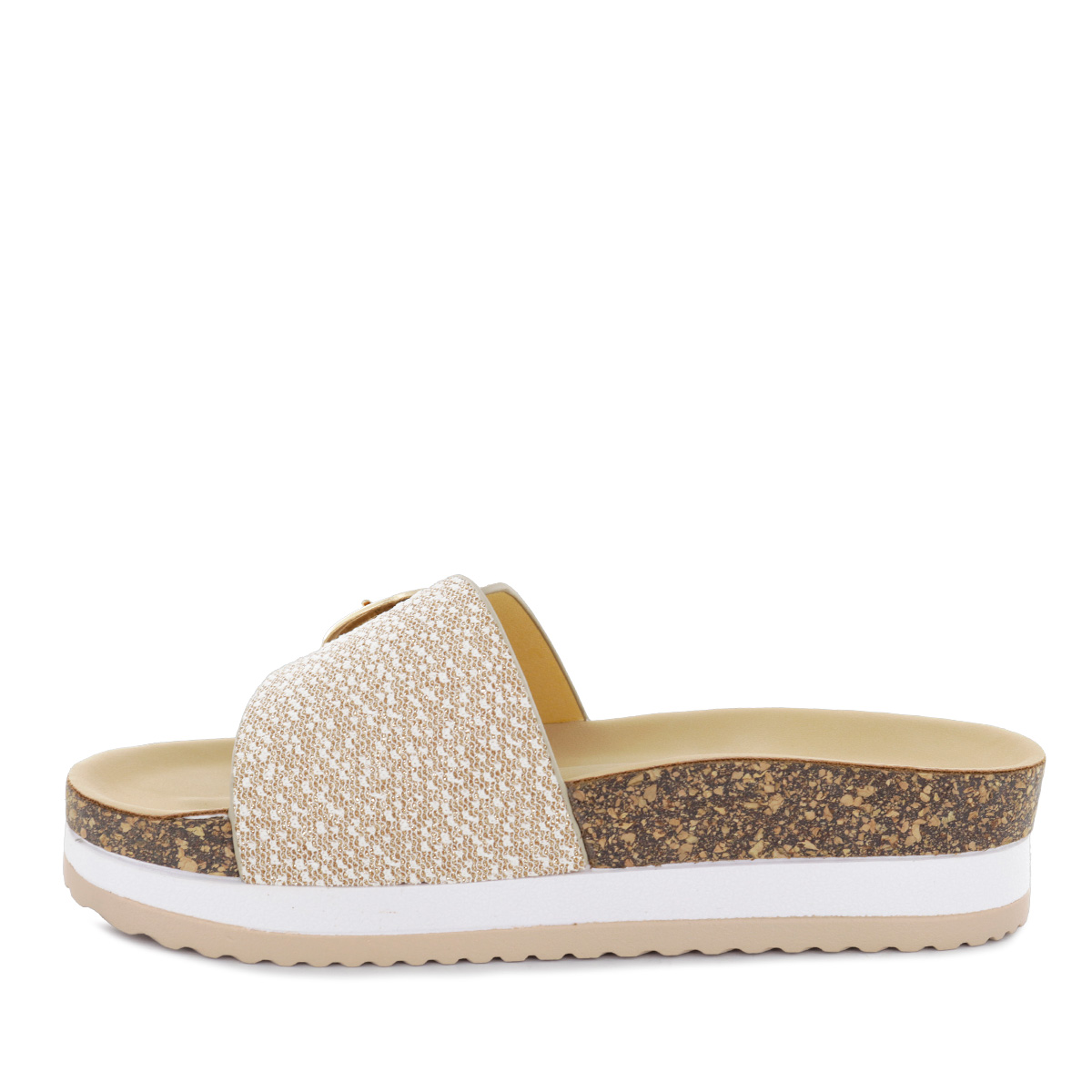 SANDALIAS CUÑA MUJER YOKO30 ORO - 4