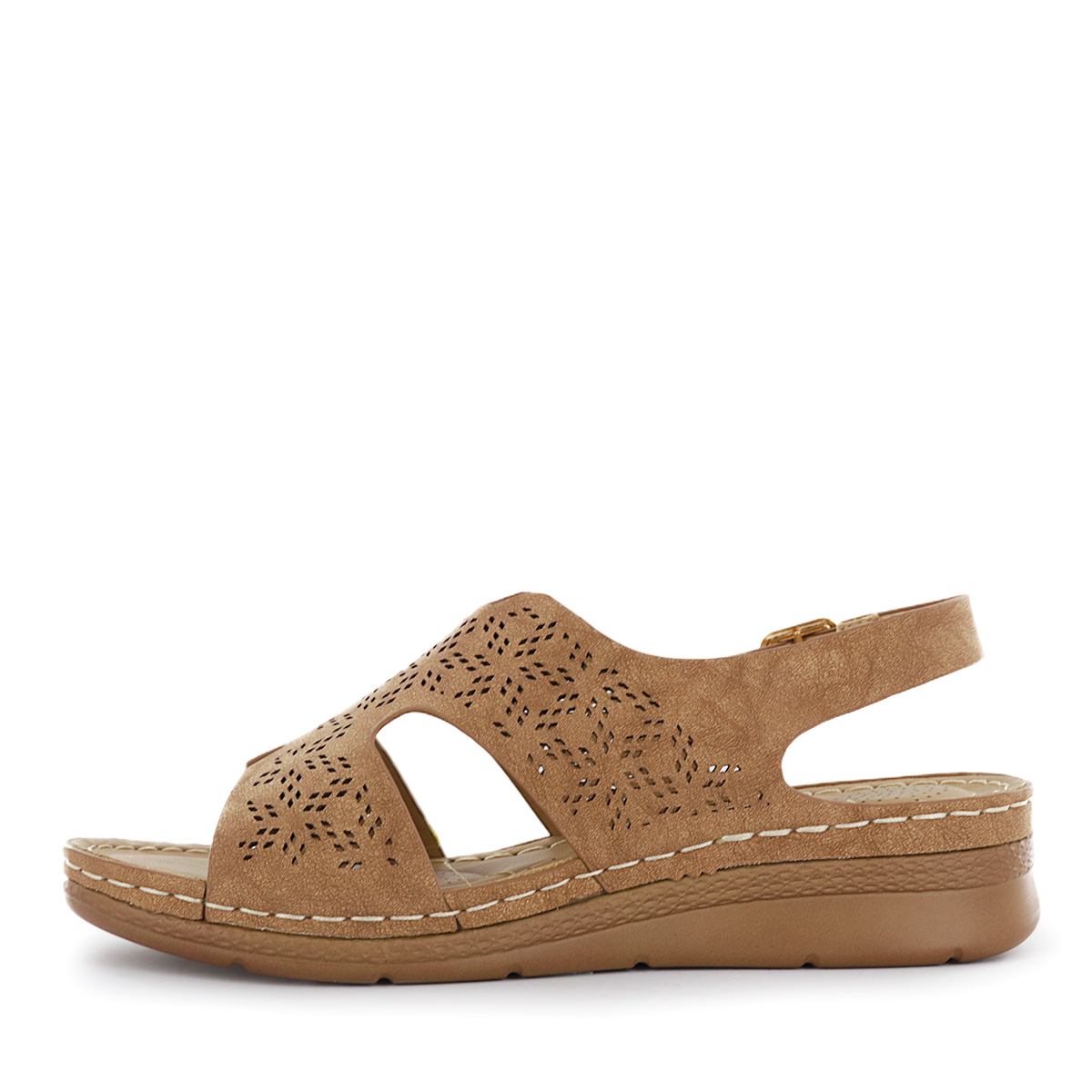 SANDALIAS CUÑA MUJER SAIDA16 CAMEL - 4