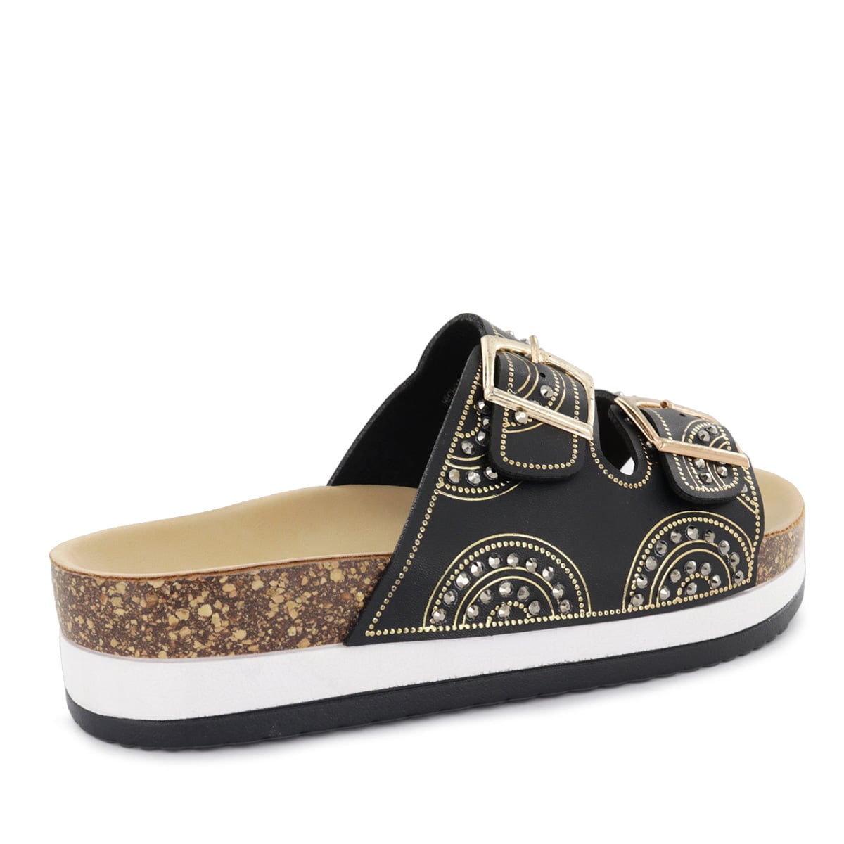 SANDALIAS CUÑA MUJER YOKO27 NEGRO - 3