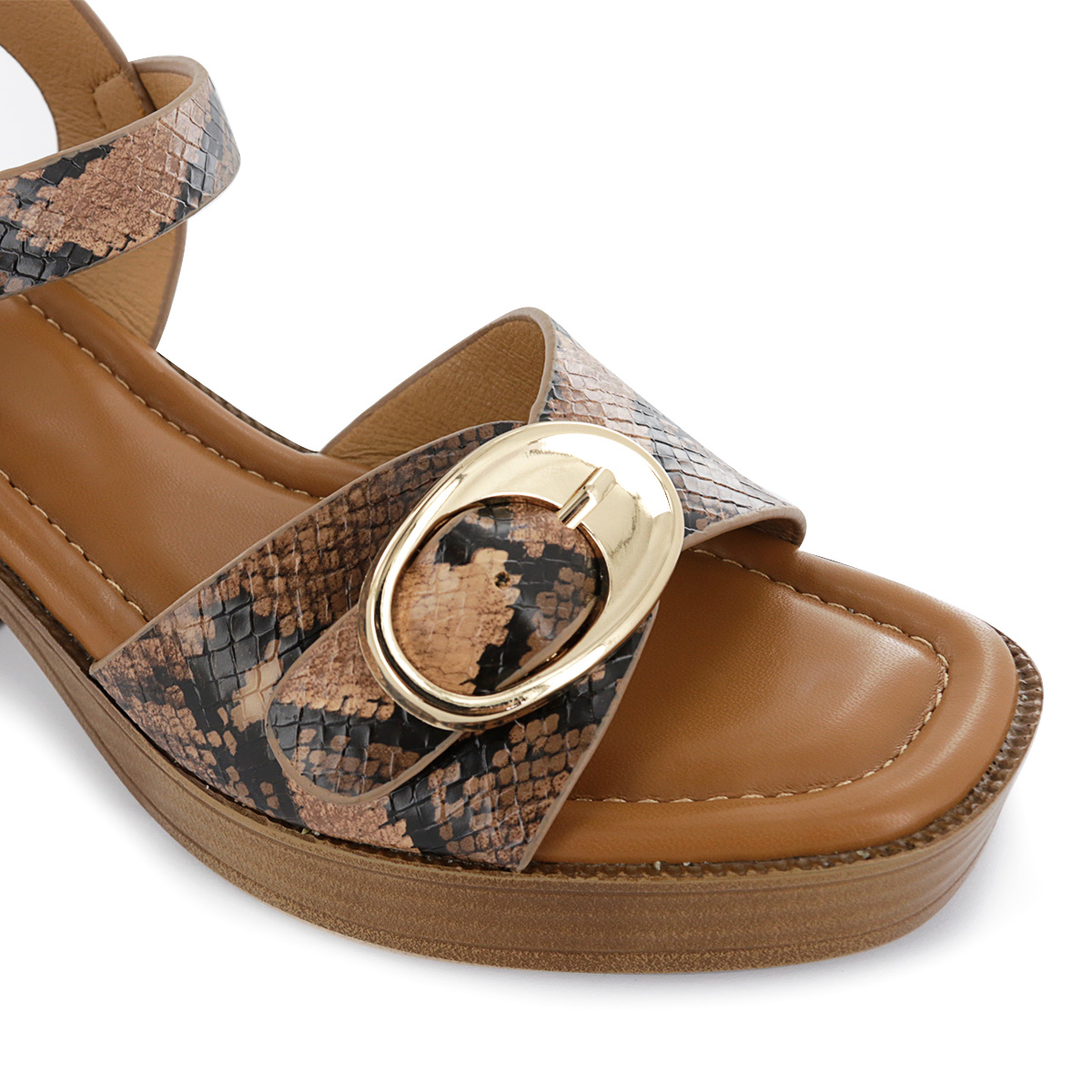 SANDALIAS TACO MUJER HALSEY01 SERPIENTE - 6