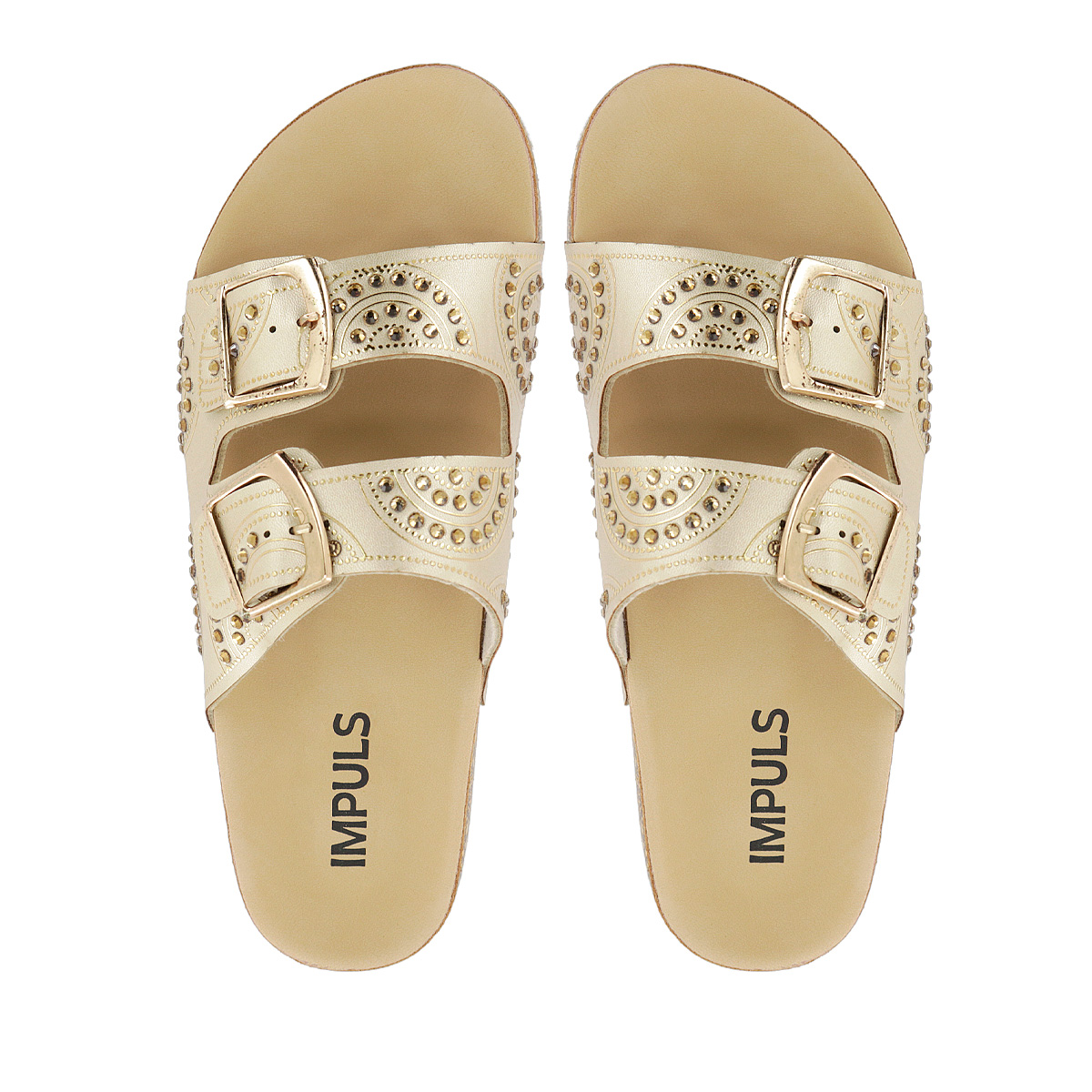 SANDALIAS CUÑA MUJER YOKO27 ORO - 5