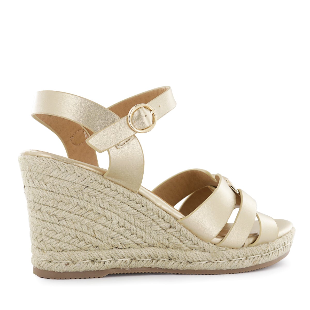 SANDALIAS CUÑA MUJER HELLEN01 ORO - 3
