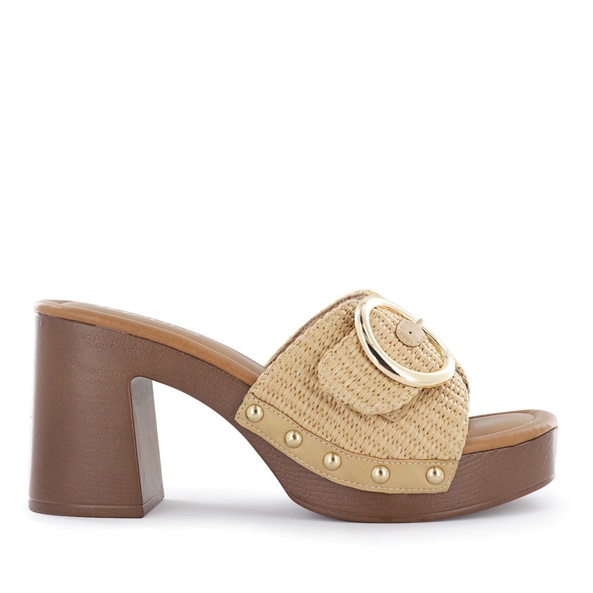 SANDALIAS TACO MUJER HALSEY04 RAFIA - 2